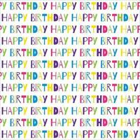 seamless pattern colorful happy birthday text vector