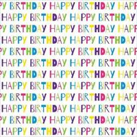 seamless pattern colorful happy birthday text vector