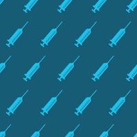 seamless pattern two color injection icon with dark blue background vector