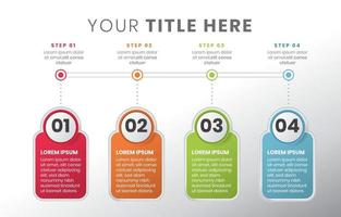 simple and clean step by step infographic vector