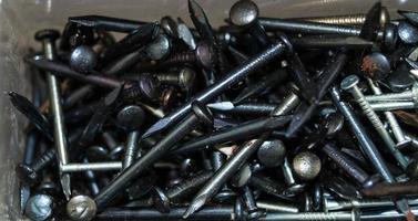 industrial iron nuts nails and screw photo