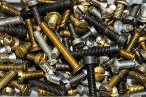 industrial iron nuts nails and screw photo