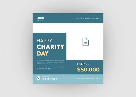 Charity social media post design