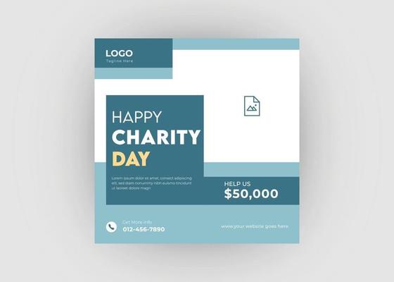 Charity social media post design
