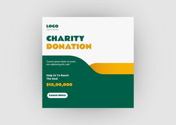 Charity social media post design