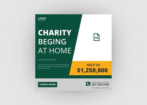 Charity social media post design