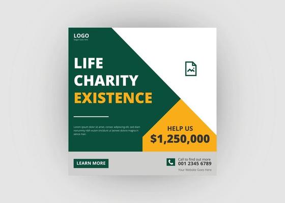 Charity social media post design