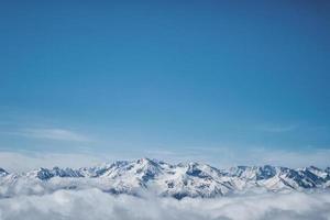 Beautiful view of mountain range in the Caucasian nature reserve. photo