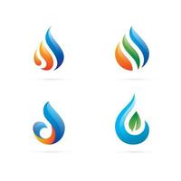 Abstract logo made with colorful water drop shape vector