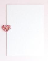 Background with copy space blank on pink background and pink glittered