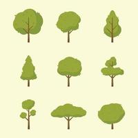 colección de árboles de la naturaleza vector