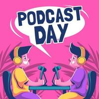 Happy Podcast Day vector