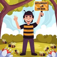 Save the Bees vector