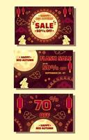 Mid Autumn Sale Banner vector