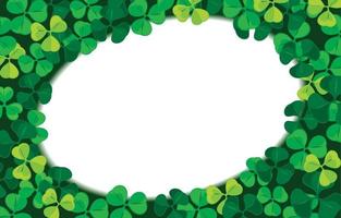 Beautiful Clover Scenery Flat Style Background vector