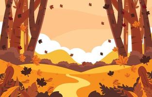 Leaves Fall on Autumn vector