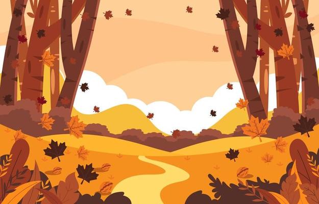 Leaves Fall on Autumn