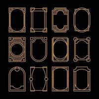 Frame design simple outline set vector