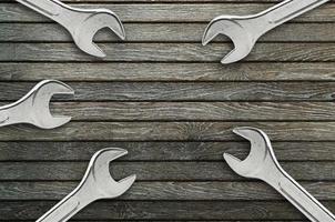 Group of wrenches background photo