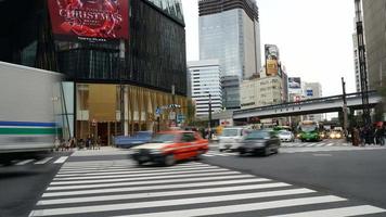 lapso de tempo ginza em tokyo, japão