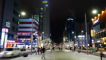 Zeitraffer Haeundae Street in Busan, Südkorea video