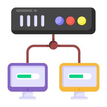 Client  Server Network vector
