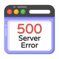 error del sitio web 500 vector