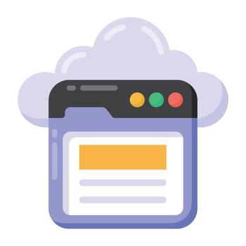 diseño de sitio web en la nube vector