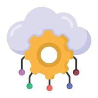 Cloud Configurations and Setting vector