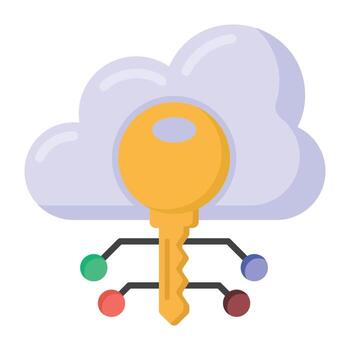 Cloud Encryption Key vector