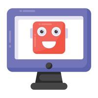 Online  Computer Robot vector