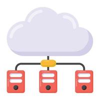 Cloud Data Servers vector