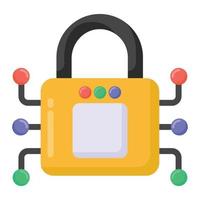 Cryptography and Digital Lock vector