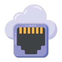Ethernet Cloud Port vector