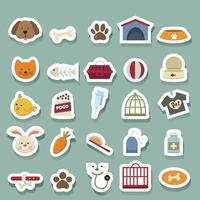 Pets icons set vector