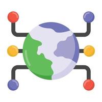 Global Networking and connections vector