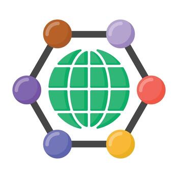 Global Networking and connections vector