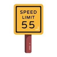 Highway Speed Limit vector