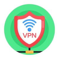 red y conexión vpn vector