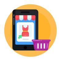 Mobile Shopping App vector