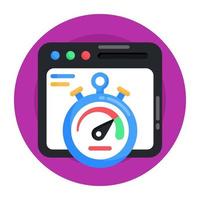 Website Speed and performance vector