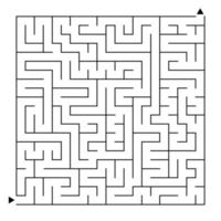 Abstract complex square isolated labyrinth. vector