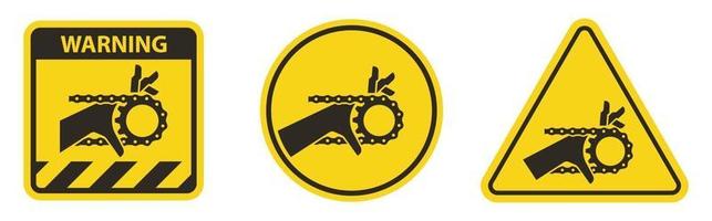Hand Entanglement Chain Drive Symbol Sign vector