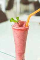 Mixed berries smoothie in cafe photo