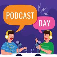 Broadcasters Celebrating Podcast Day vector