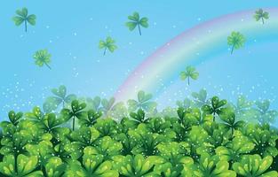 Clover Rainbow Field vector