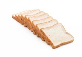 Milk bread on white background photo