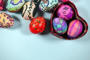 Paschal Easter Eggs Holiday Celebration in Spring Time photo