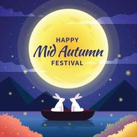 Happy Mid Autumn Festival vector