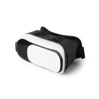 Realistic white virtual reality headset isolated on white background photo